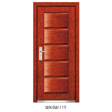 Puerta de acero de madera (WX-SW-119)